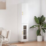 vidaXL Visoka komoda sjajna bijela 34 5x34x180 cm konstruirano drvo | shoptok.hr