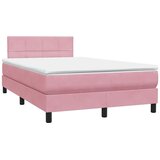 Box Spring krevet s madracem ružičasti 120x220 cm samt | shoptok.hr