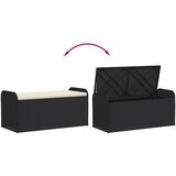  Klupa za pohranu s jastukom crna 115 x 51 x 52 cm od poliratana | shoptok.hr