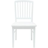  Trpezarijske stolice 2 kom. Čvrsto drvo od gume Bijelo Bijela 50 x 52,5 x 91 cm | Shoptok.si