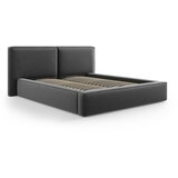 Cosmopolitan Design Tamno sivi baršunasti tapecirani bračni krevet s prostorom za odlaganje s podnicom 200x200 cm Arendal – | shoptok.hr