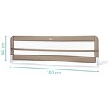 Fillikid zaščitna ograja za posteljo Lina 180x50 cm, taupe | Shoptok.si