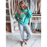 DStreet Bluza damska one size oversize SOFTTIE turkusowa | shoptok.hr
