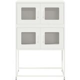 vidaXL Highboard White 68x39x107 cm Steel | Shoptok.si