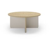 Marckeric Kremno bela/v naravni barvi okrogla mizica ø 80 cm Hillary – | Shoptok.si