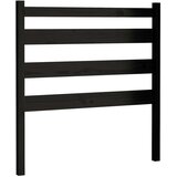  Posteljno vzglavje črno 106x4x100 cm trdna borovina, (20647698) | Shoptok.si