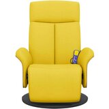  Masažni naslanjač s stolčkom za noge svetlo rumeno bl | Shoptok.si