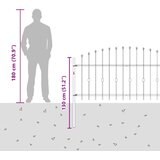  Vrh z bodicami Črna 200 x 130 cm Prašno lakirano jeklo, (5000157955) | Shoptok.si