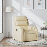 Maison Chic Naslanjač - Relax naslanjač iz krem blaga, (22061425) | Shoptok.si