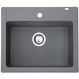 Metalac Inko metalac granitna sudopera x granit quadro 60 600x500 fi 90 sa sifonom grafit 372984