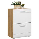 Mömax omara za čevlje auris, bela, hrast | Shoptok.si