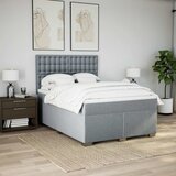  Krevet box spring s madracem svjetlosiva 160x200 cm tkanina | shoptok.hr