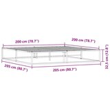  Okvir kreveta s uzglavljem bez madraca bijeli 200x200 cm | shoptok.hr