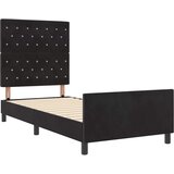  Krevet s opruga kutije s uzglavljem Crna 100 x 200 cm Baršun | shoptok.hr