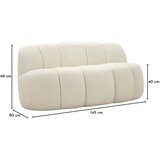 Mauro Ferretti Bela sedežna garnitura iz tkanine bouclé 145 cm Ball – | Shoptok.si