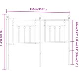  Metalno zamjensko uzglavlje crno 135 cm | shoptok.hr