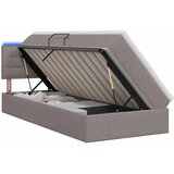  LED krevet za pohranu s madracem Sivosmeđa 90 x 200 cm Tkanina | shoptok.hr
