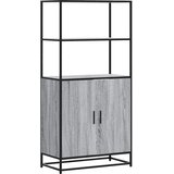  Visoka ploča siva Sonoma 68x35x139 cm Konstruirano drvo i metal | shoptok.hr