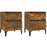 Maison Chic Dvo delni komplet Nočne omarice - Nočne mize dimljeni hrast 40x35x50 cm, (21688469) u
