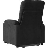  Naslonjač na podizanje crni od mikrovlakana | shoptok.hr