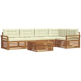  Set vanjskih sofa 6 kom. Prirodna i krem | shoptok.hr