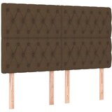  Krevet box spring s madracem LED tamnosmeđi 160x200 cm tkanina | shoptok.hr