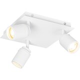 QAZQA Pametna kopalniška reflektorska svetilka bela kvadratna 3-luč IP44 vklj. 3 Wifi GU10 50mm - Ducha | Shoptok.si