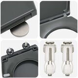  Brzo Odvojivo Sjedište WC-a s Mekim Zatvaranjem Duroplast Antracit | shoptok.hr