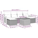 vidaXL 7-dijelni set vrtnih sofa od poliratana s jastucima crni | shoptok.hr