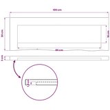  Pravokutni stolni vrh 100 x 30 x 3 cm Pravokutni - Bijela 90 x 55 x 3 5 cm Živi rub 1 strana | shoptok.hr