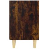  Noćni ormarić s drvenim nogama 2 kom dimljeni hrast 40x30x50 cm | shoptok.hr