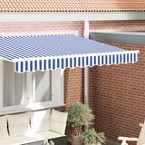 vidaXL Tenda Valance za okvir 2.5 m Modra in bela 2.3x0.2 m Cene