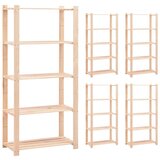 vidaXL Stojala 5-nadstropna 5 kosov 80x38x170 cm trdna borovina 250 kg Cene