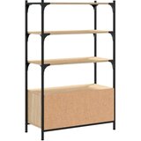  Knjižna omara 3-nadstropna sonoma hrast 70x30x109,5 cm inž. les | Shoptok.si