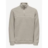 Only Men's Light Grey Sweatshirt & SONS Remy - Men