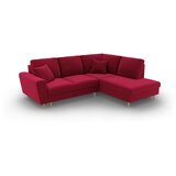 Cosmopolitan Design Crvena baršunasti sklopiva/s prostorom za odlaganje kutna garnitura (s desnim kutom/u obliku slova L) Kyoto – | shoptok.hr