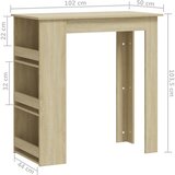  Barski stol sa stalkom boja hrasta 102 x 50 x 103,5 cm drvena | shoptok.hr