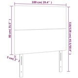 vidaXL LED uzglavlje crno 100x5x118/128 cm od tkanine | shoptok.hr