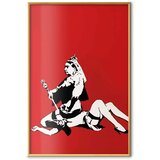  Plakat - Banksy: Queen Victoria 40x60 Zlatni okvir | shoptok.hr