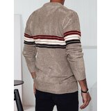DStreet Sweter męski w paski brązowy | shoptok.hr