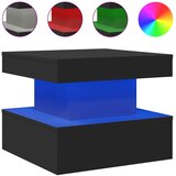  Stolić za kavu s LED svjetlima crni 50 x 50 x 40 cm | shoptok.hr