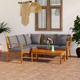  Sedežna garnitura z blazinami 4-delna trden akacijev les | Shoptok.si