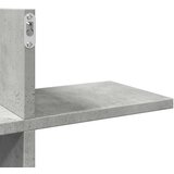 vidaXL Stenska polica betonsko siva 124,5x18x60,5 cm iverna plošča | Shoptok.si