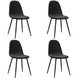 Maison Chic Jedilni stoli - Vzorci stoli 4 kosi črn žamet A678, (22031727) Cene