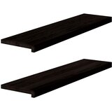  Gazišta stepenice 2 kom tamnosmeđi 100x30x2 cm masivna hrast | shoptok.hr