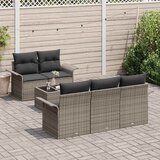  Sjedeća garnitura za vrt s jastukom 6 pcs Siva 55 x 55 x 37 cm | shoptok.hr