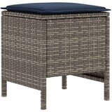  Vrtni otoman 2 Komad Siva i tamnoplava 38 x 38 x 45 cm PE ratan | shoptok.hr