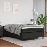  s oprugama i madracem crni 120x190 cm od umjetne kože | shoptok.hr