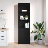 vidaXL Visoka komoda crni hrast 50x35x180 cm od konstruiranog drva | shoptok.hr