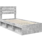  Krevetna konstrukcija s uzglavljem Betonska siva 90 x 190 cm | shoptok.hr
